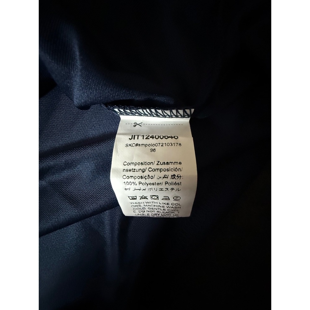 SHEIN Mens Short Sleeve Polo Shirt Navy Blue Athletic Pique Top Size Medium - Picture 4 of 7